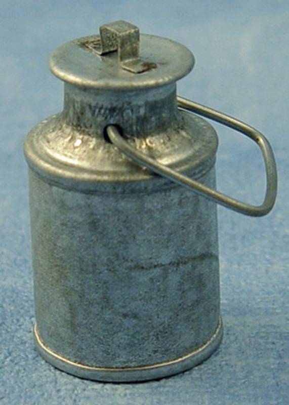 Milk Churn, Dolls House Miniature, 1.12 Scale Farm, Dairy, Metal, Farm
