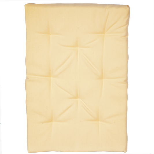 Yellow Double Bed Mattress Dolls House Miniature Bedding Bedroom Soft Furnishing