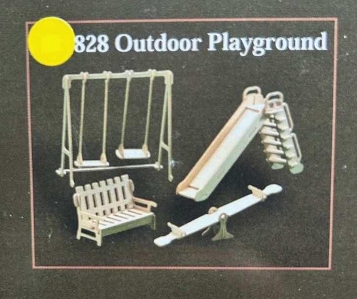 1/12th Scale Outdoor Play Ground Furniture Set, Dolls House Miniature, UK