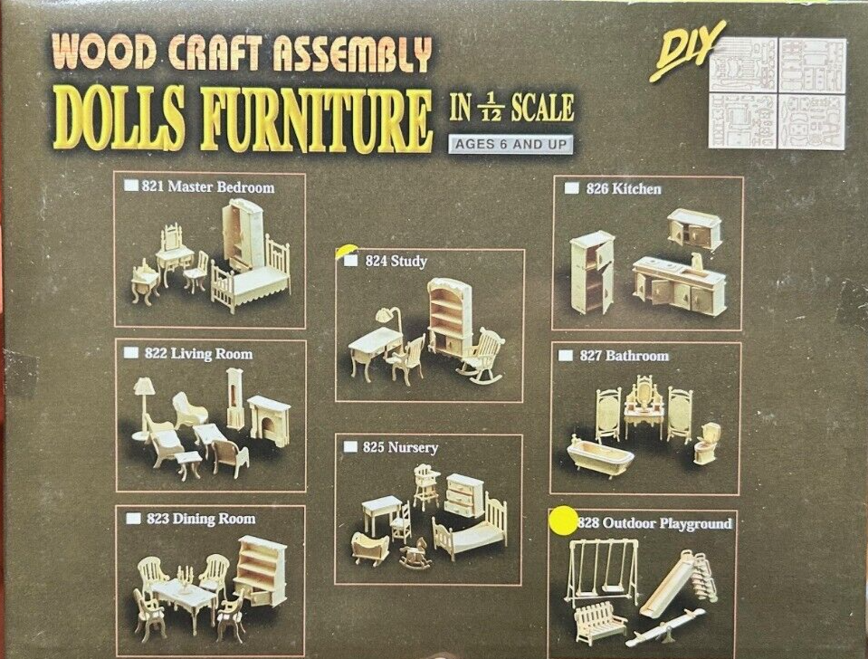 1/12th Scale Outdoor Play Ground Furniture Set, Dolls House Miniature, UK