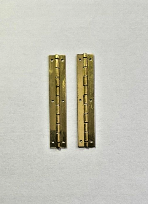 Pair of Brass Butt Hinges 50mm x 10mm, Ideal For Dolls Houses