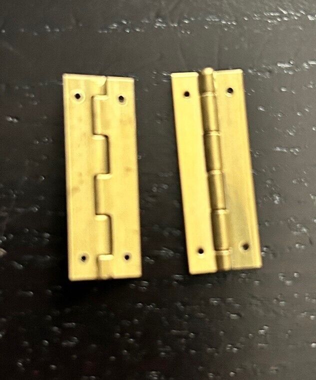 Pair of Brass Butt Hinges 25mm x 9mm, Ideal For Dolls Houses