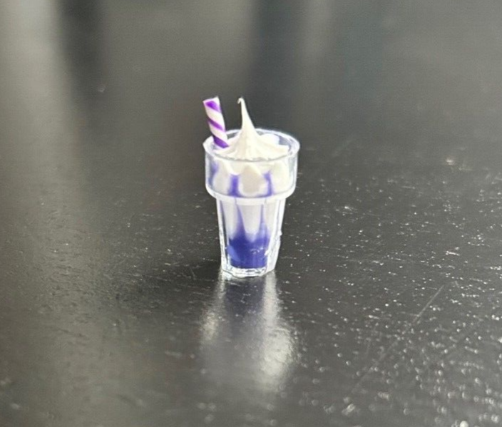 One Ice Cream Cup, Dolls House Miniatures Food, 1.12 Scale Miniature, ONE ONLY