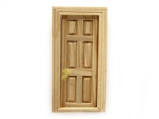24th Scale Opening Internal Bare Wood Door, Dolls House Miniature, DIY