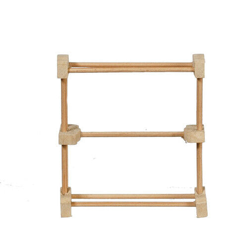 Bare Wood Quilt Rack, Dolls House Miniature 1:12 Scale Bedroom