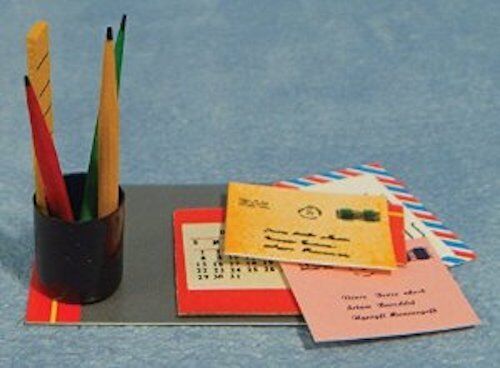 Stationery Set Dolls House Miniature Pens Pencils