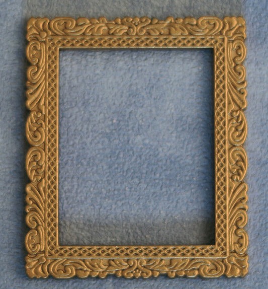 Ornate Golden Metal Picture Frame, Dolls House Miniature