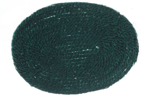 Oval Bathroom Rug Choice of Two Colours, Green or Blue, Dolls House Miniature