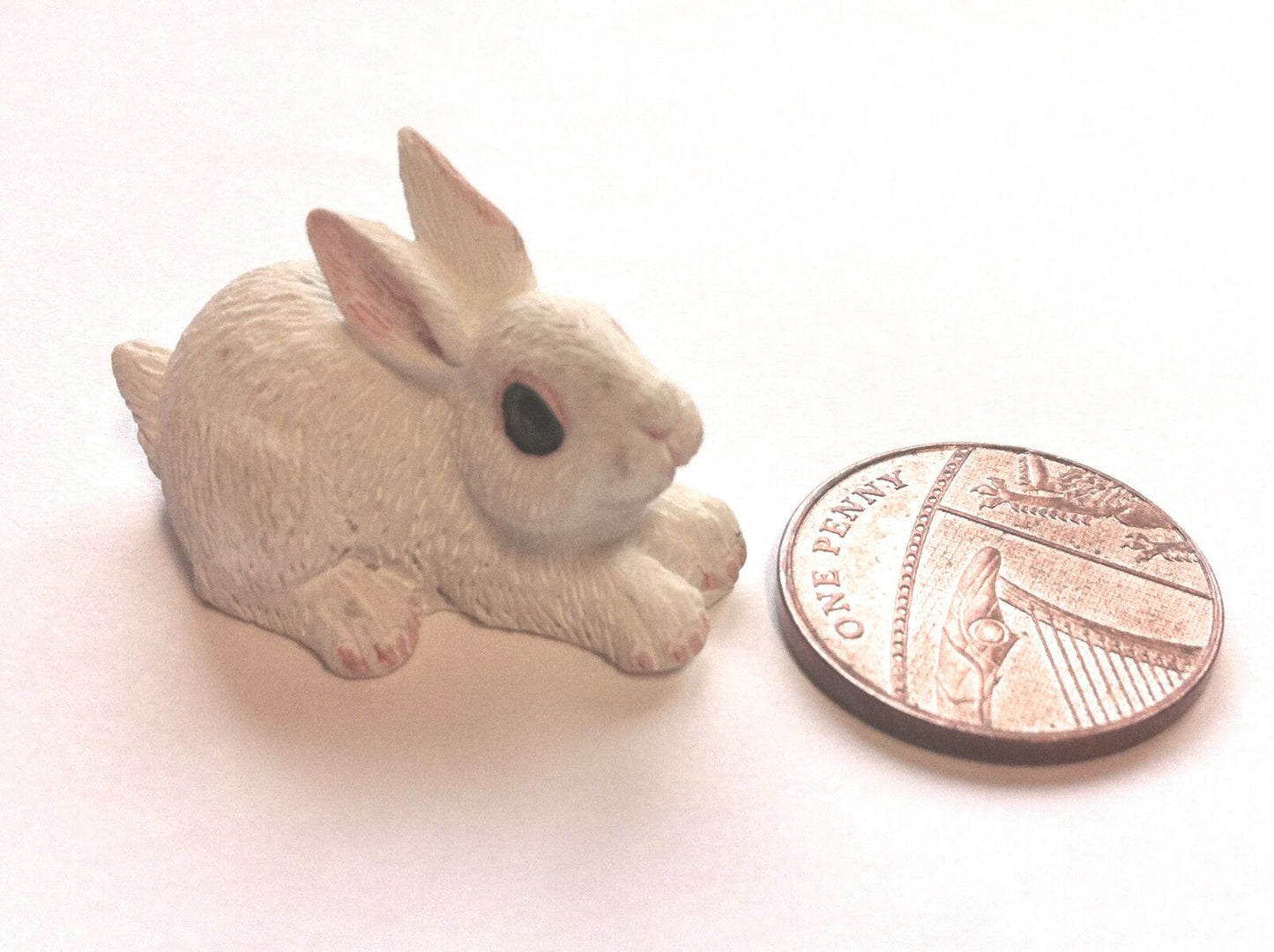 1 Rabbit Only, Pet Animals, White, Black Or White & Brown Miniatures