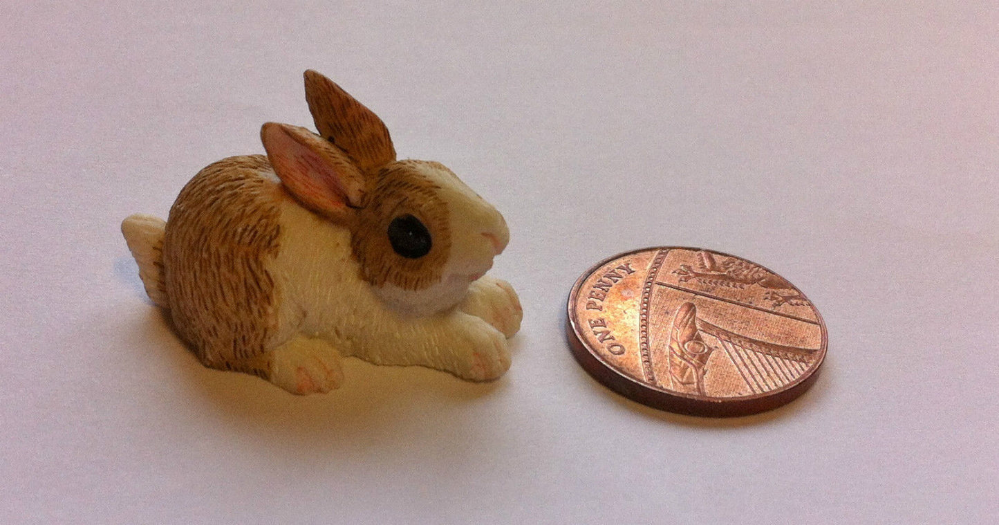 1 Rabbit Only, Pet Animals, White, Black Or White & Brown Miniatures