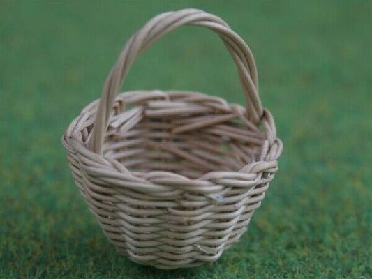 2 Small Wicker Shopping Basket, Dolls House Miniature