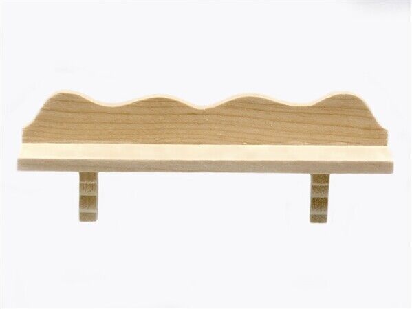 Wall Shelf Two Options Of Colour, Dolls House Miniature, White Or Bare Wood
