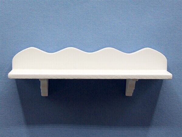 Wall Shelf Two Options Of Colour, Dolls House Miniature, White Or Bare Wood