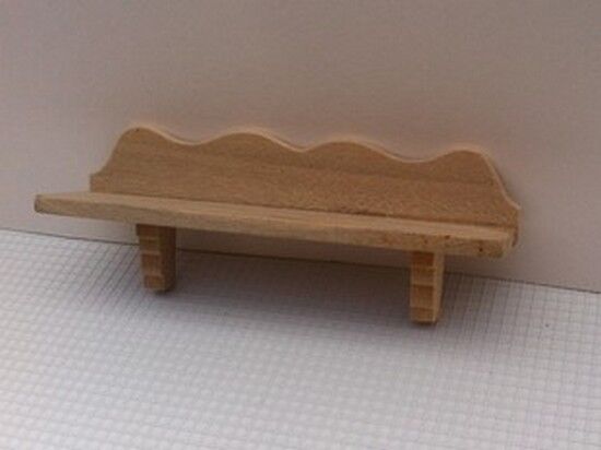 Wall Shelf Two Options Of Colour, Dolls House Miniature, White Or Bare Wood