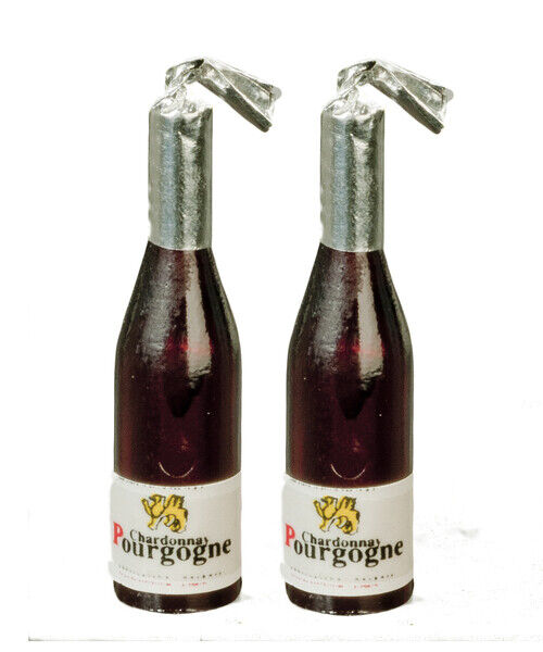 Champagne Bottles, Dolls House Miniature, Food Drink Accessory Pub, Bar.