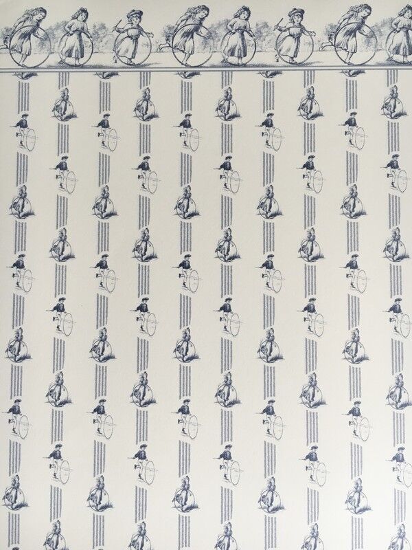 3 Sheet of Playtime Wallpaper for a Dolls House, Miniature, Decorating Doll