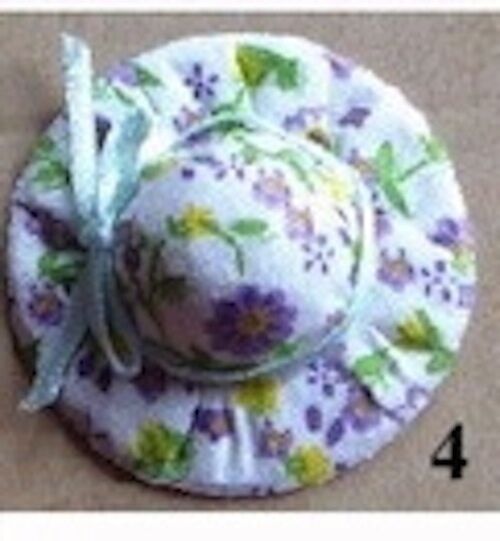 Floral Hat Dolls House Miniature , Dolls Clothing & Accessories