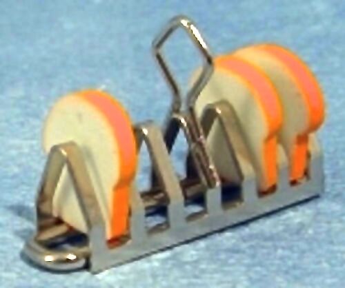 Toast Rack &Toast, Dolls House Miniatures Kitchen Accessory Food Drink
