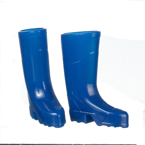 Blue Outdoor Wellington Boots, Dolls House Miniature, Wellies