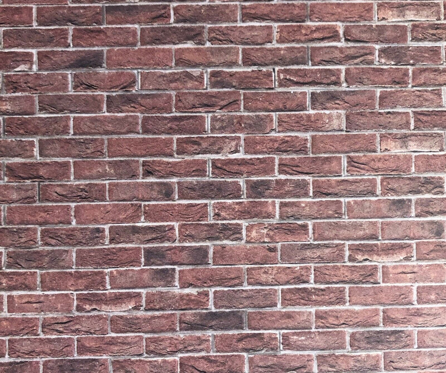 A3 Embossed Weathered Brick Stretcher Bond, Dolls House Miniature