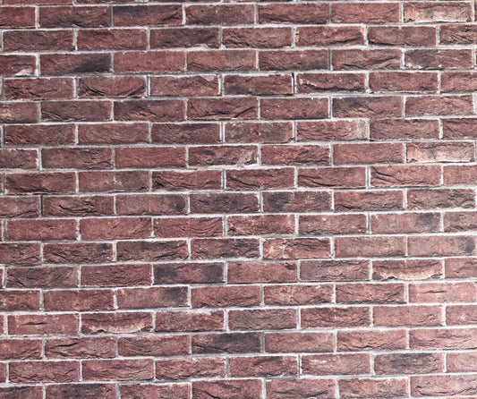 A3 Embossed Weathered Brick Stretcher Bond, Dolls House Miniature