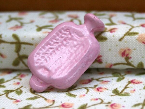 Blue or Pink Hot Water Bottle, Dolls House Miniatures, Price is for ONE Bottle