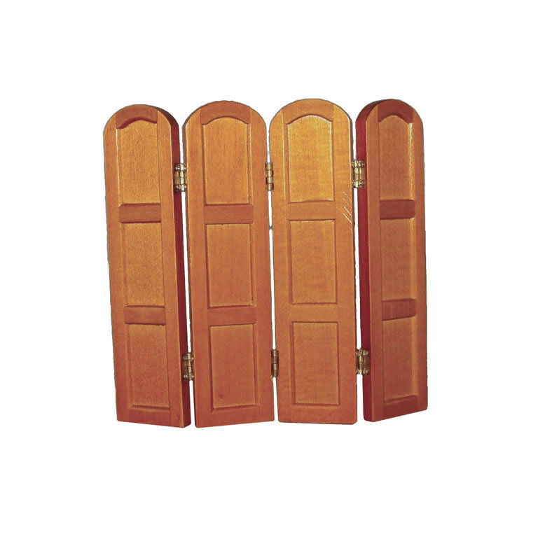 4 Panel Oak Screen, Dolls House Miniature 1,12 Scale, Divider
