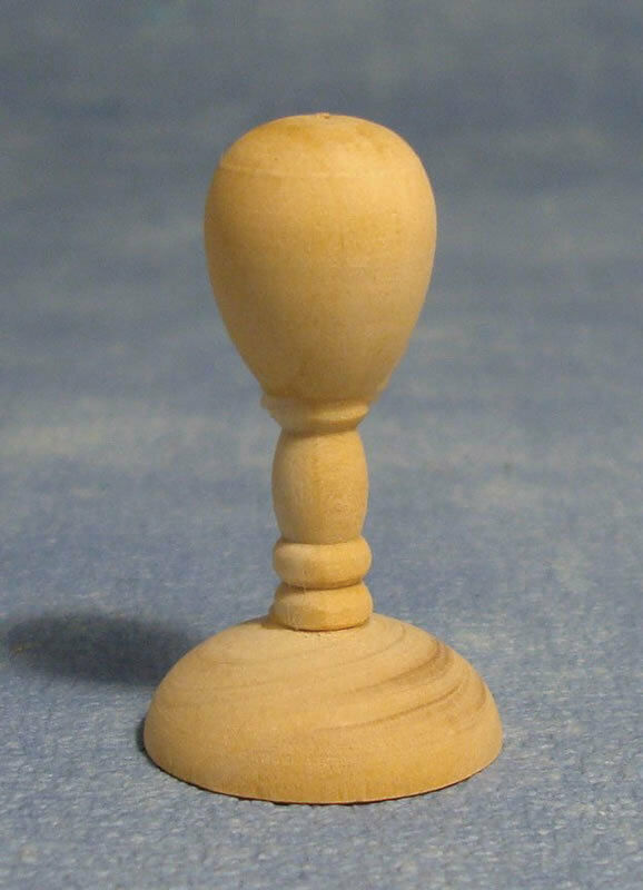Two Small Wooden Hat / Wig Stands, Dolls House Miniatures