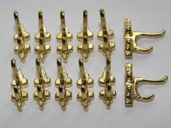 Set Of Twelve Coat Hooks, Dolls House Miniature Fixtures, 1.12th Scale DIY