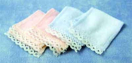 Four Towels, Dolls House Miniatures, Kitchen Accessory and Bathroom