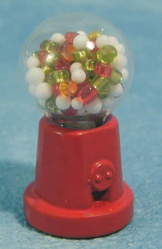 Bubble Gum Machine, Doll House Miniature. Shop Accessory. 1.12 Scale