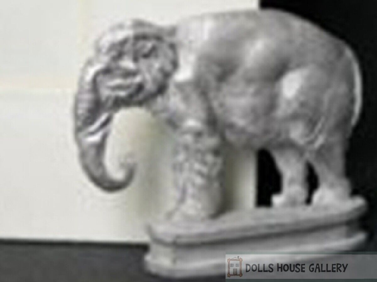 Elephant Door Stop, Dolls House Miniature, Room Accessory