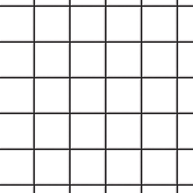 White Square Floor Tiles With Dark Grout Card, Dolls House Miniature