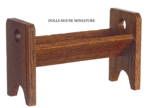 Small Wooden Book Rack, Dolls House Miniature, Furniture 1.12 Scale, Living Room