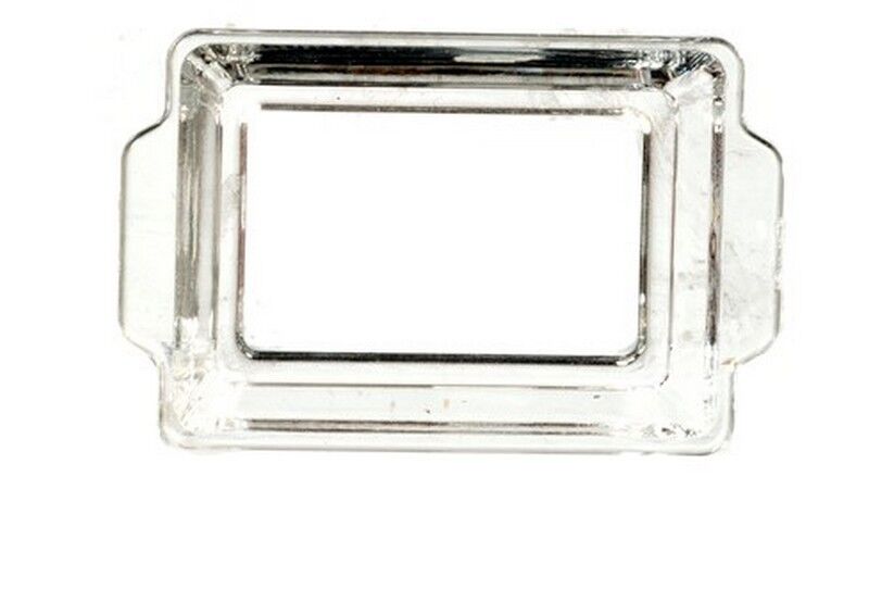 Clear Plastic Tray With Handles, Dolls House Miniatures, 1.12th Scale, Food Tray