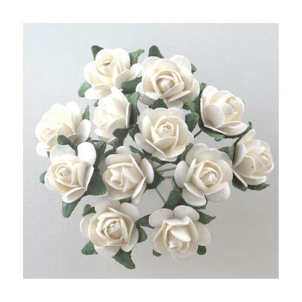 Bunch Of White & Green Roses, Dolls House Miniatures Cake Decorating, Crafts