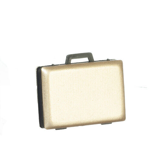 Silver Briefcase, Dolls House Miniature, Business Study 1.12 Scale