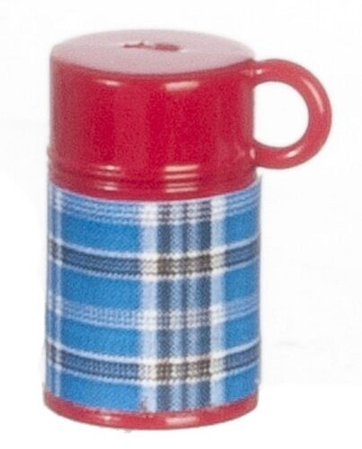 Blue & Red Thermos Flask,Doll House Miniatures, 1.12 Scale Accessory