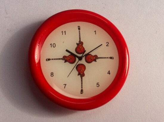Clock With Guitars, Dolls House Miniature Ornamental accessories 1/12