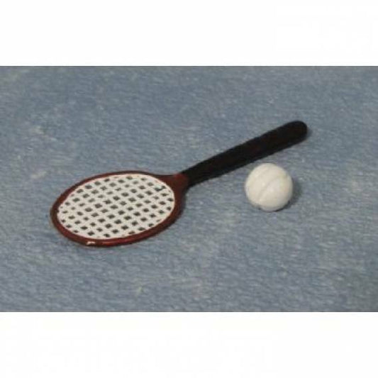 Tennis Racket Set, Dolls House 1.12 Scale Miniature Sports Set