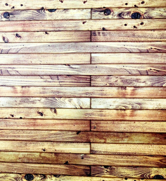 Light Pine Old Floorboards Card, Dolls House Miniature