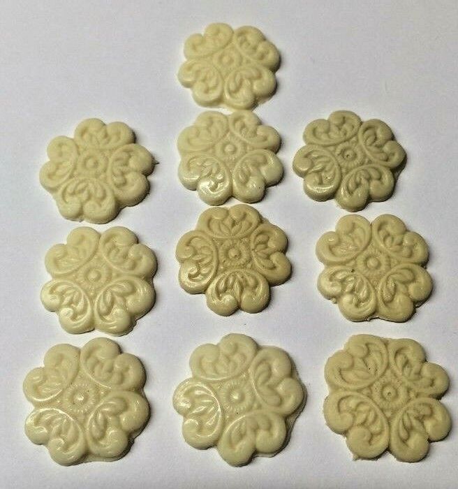 Decorative Flower Molding 10 Pack, Doll House Miniature, DIY, Fixture,1,12 Scale