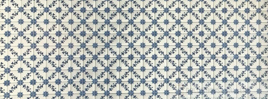 Laminated Tile Sheet Flooring Blue & White, Dolls House Miniature, DIY Floor