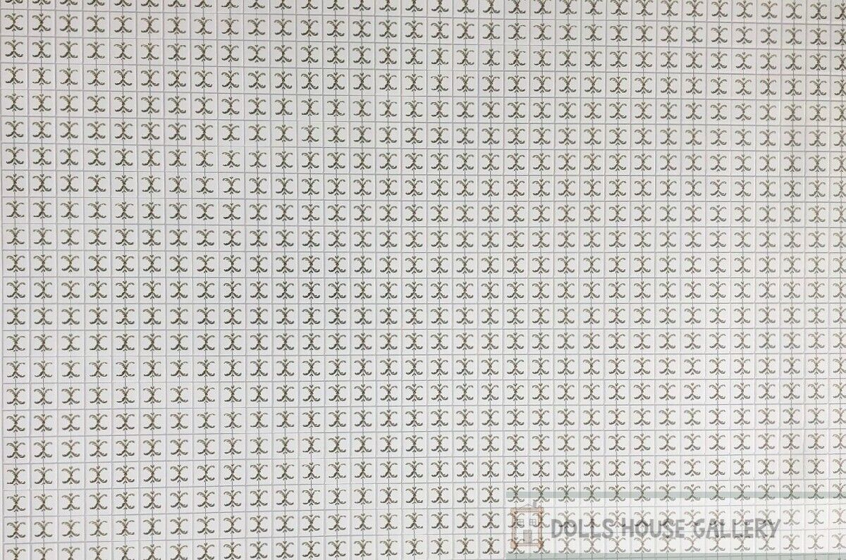 Laminated Tile Sheet Flooring Leaf Pattern (B), Dolls House Miniatures DIY