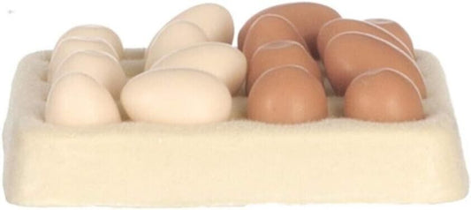 Loose Eggs In Tray, Dolls House Miniature, Food Miniatures, Kitchen, Farm