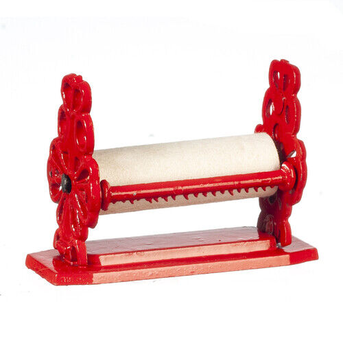Paper Dispenser Red, Dolls House Miniature, 1.12 Scale
