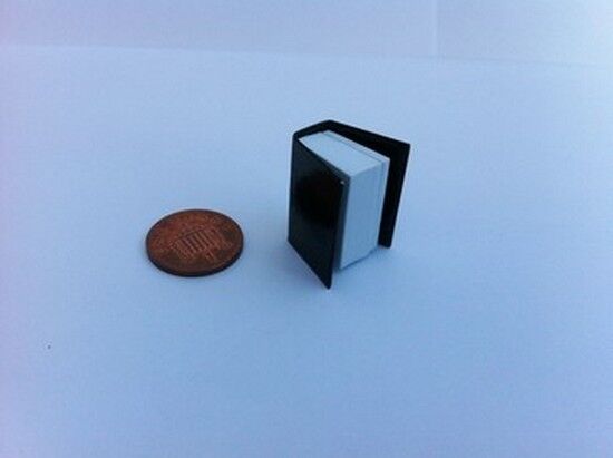 Two Thick Black Books, Stationery for a Dolls House Miniature Book Library Study