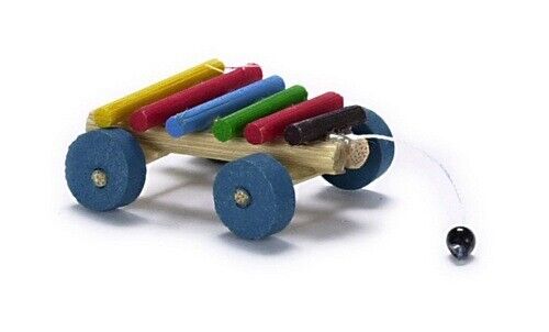 Pull along Xylophone Dolls House Miniature Toy Mini Nursery Accessory 1.12 Scale