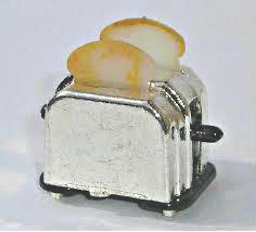 Silver Toaster with Toast, Dolls House Miniature, Kitchen, Dining