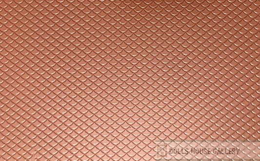 Roof Tile Red 4mm Scalloped Shell Type , Railways 00 Gauge, Trains